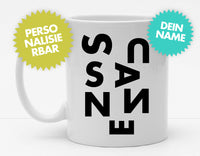 Personalisierbare Tasse mit Namen - Buchstaben Chaos - 325ml - Handmade