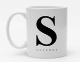 Personalisierbare Tasse mit Buchstaben und Namen - 325ml - Handmade