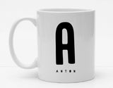 Personalisierbare Tasse mit Buchstaben und Namen - 325ml - Handmade