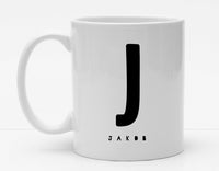 Personalisierbare Tasse mit Buchstaben und Namen - 325ml - Handmade
