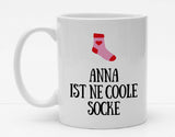 Personalisierbare Tasse mit Namen – Du bist eine coole Socke - 325ml - Handmade