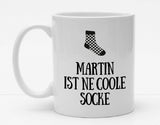 Personalisierbare Tasse mit Namen – Du bist eine coole Socke - 325ml - Handmade