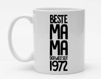 Personalisierbare Tasse mit Jahreszahl - Beste Mama der Welt seit ? - 325ml - Handmade