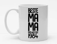Personalisierbare Tasse mit Jahreszahl - Beste Mama der Welt seit ? - 325ml - Handmade