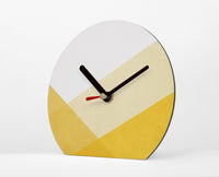 Tischuhr - Color - Yellow Layers - Gelbe Uhr - Moderne Farbkombination - Coole Deko für Zuhause