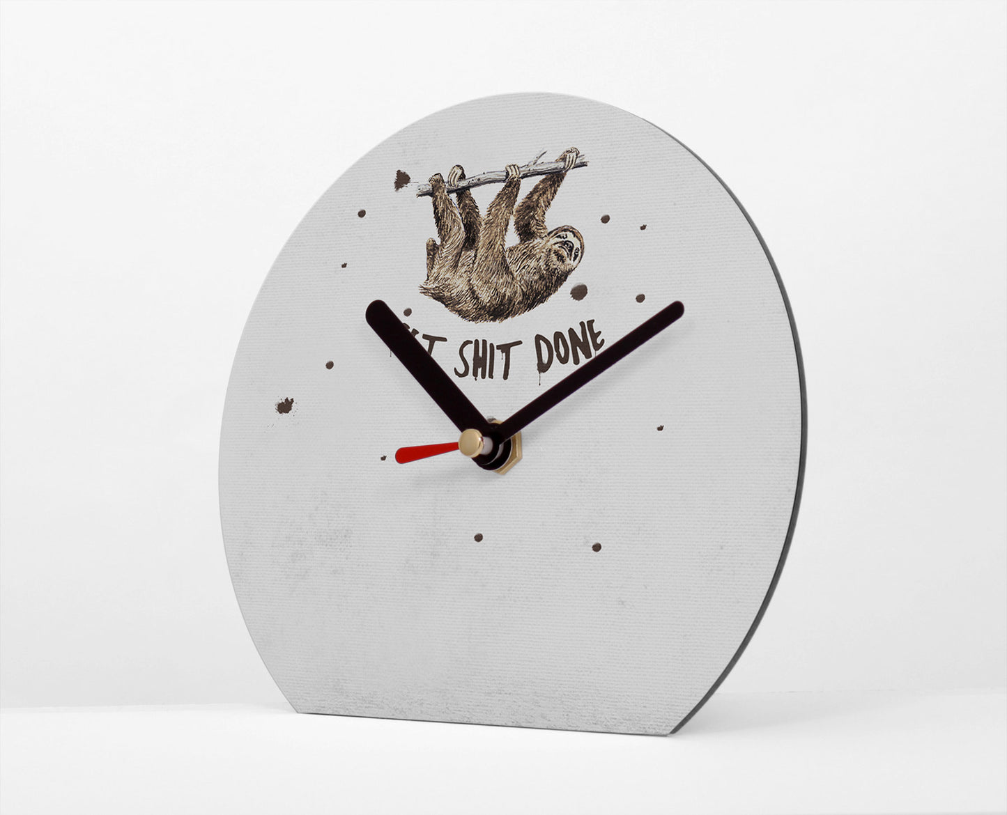 Tischuhr - Typo - Get Shit Done - Guter Spruch zum Thema Zeit - Typografisch - Kreative Uhr
