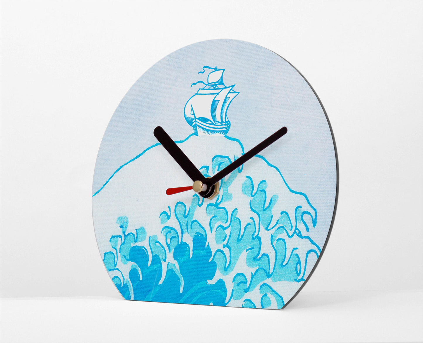 Tischuhr - Design - Big Wave - Schönes maritimes Motiv - Coole Deko für Zuhause