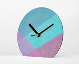 Tischuhr - Color - Purple Layers - Lila Türkise Uhr - Moderne Farbkombination - Coole Deko für Zuhause