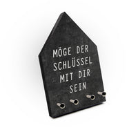 Schlüsselbrett - Möge der Schlüssel mit dir sein - Hausform - 4 Haken - Schlüssel nicht mehr vergessen - Nerd Reminder - Handmade