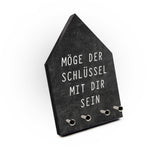 Schlüsselbrett - Möge der Schlüssel mit dir sein - Hausform - 4 Haken - Schlüssel nicht mehr vergessen - Nerd Reminder - Handmade