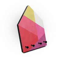 Schlüsselbrett - Pink Style - Hausform - 4 Haken - Knalliges und Farbintensiv - Handmade