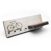 Schlüsselbrett mit Ablage - Retro Bike - 4 Haken - Holz und Kork