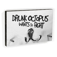 Schlüsselbrett - Typo - Drunk Octopus Wants To Fight