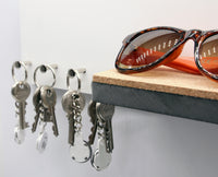 Schlüsselbrett mit Ablage - Hängen Lassen - 4 Haken - Holz und Kork