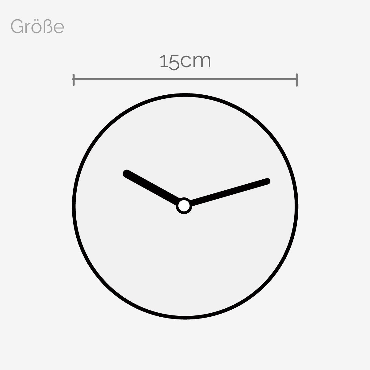 Mini Wanduhr – Moustache – 15cm