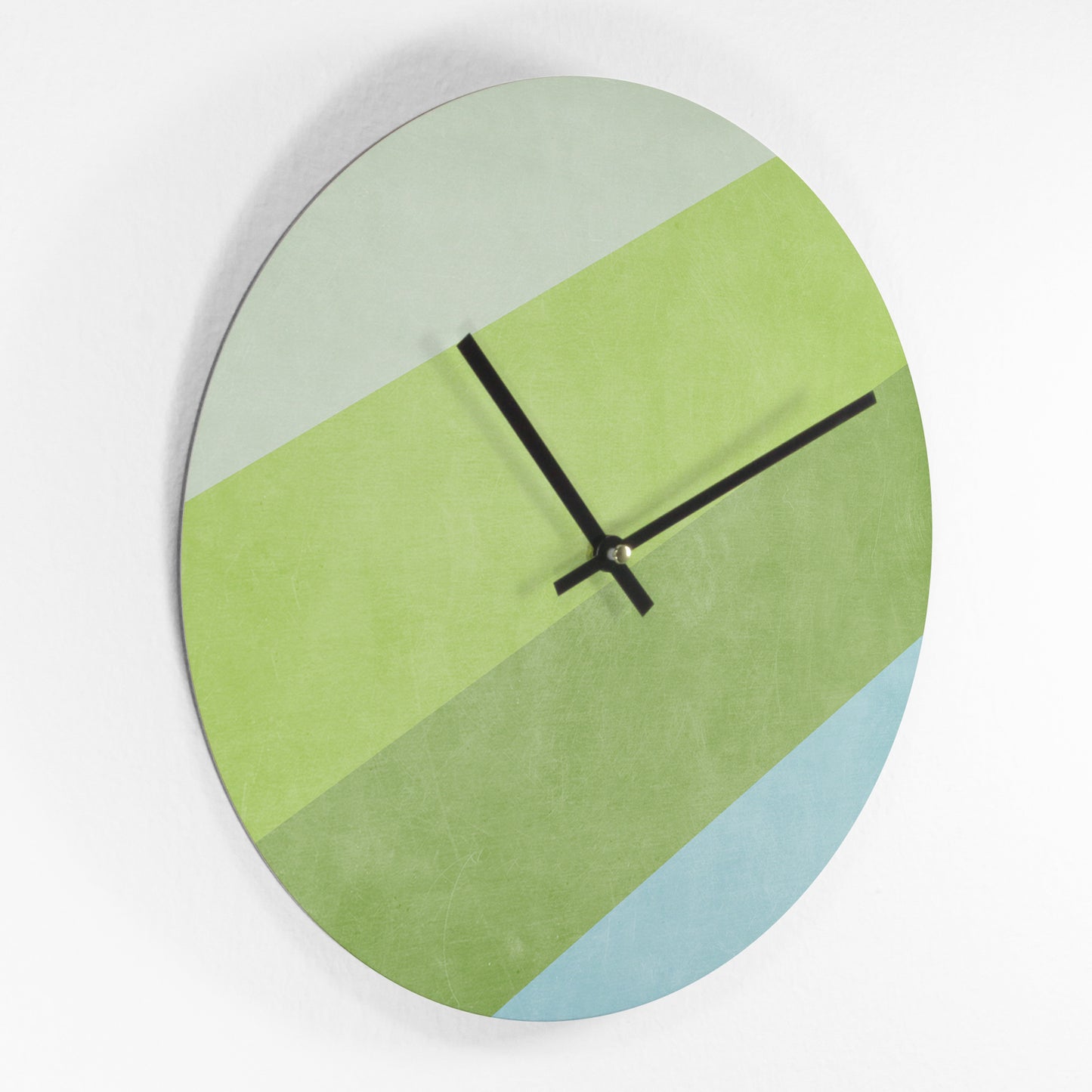 Wanduhr – Green Stripes - 30cm